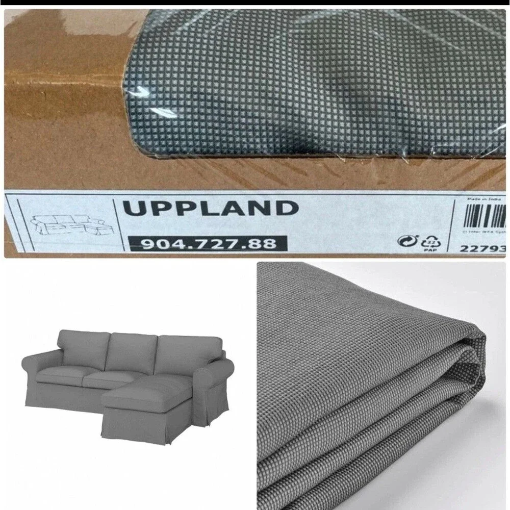 Ikea UPPLAND Cover For Sofa Chaise Remmarn Light Gray Slipcover 904.727.88 NEW